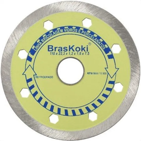 Disco Diamantado Braskoki 110mm Vidros Porcelanatos Agua Foto 1