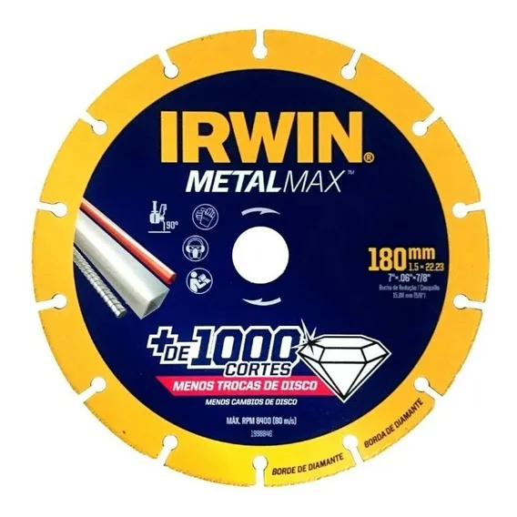 Disco Diamantado Metalmax 7 180mm Irwin Foto 1