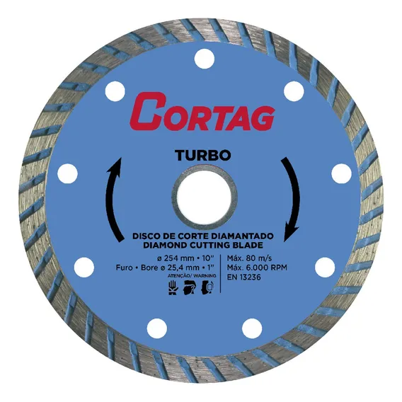 Disco Diamantado Turbo 254mm Cortag Foto 1