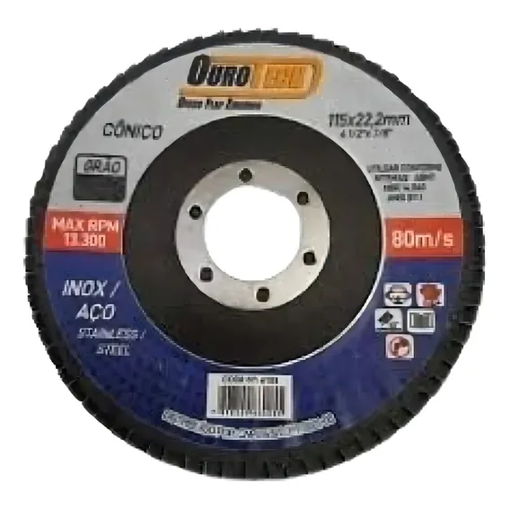 Disco Flap 4.1/2 Grao 120 Ourotech C/ 20 Unidades Cor Azul Foto 1