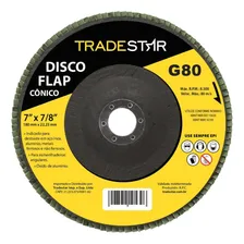 Disco Flap Conico 7 180mm Fds180-80fc Z80 Grão 80 Foto mini 1