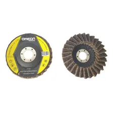 Disco Flap Manta Abrasiva 115mmx22,23mm Marrom Grosso Foto mini  2