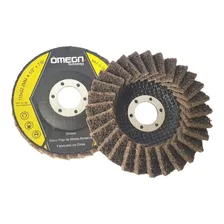 Disco Flap Manta Abrasiva 115mmx22,23mm Marrom Grosso Foto  mini 1