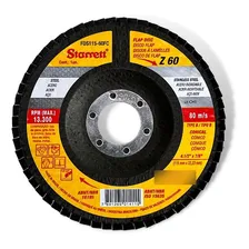 Disco Flap Starrett 4.1/2 115mm Gr 60 Fds115-60fc Cor Amarelo Foto mini 1