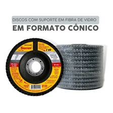 Disco Flap Starrett 4.1/2 115mm Gr 60 Fds115-60fc Cor Amarelo Foto mini 3