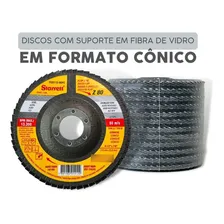 Disco Flap Starrett 4.1/2 115mm Gr 80 Fds115-80fc Cor Amarelo Foto mini 2