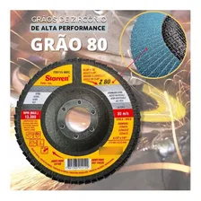 Disco Flap Starrett 4.1/2 115mm Gr 80 Fds115-80fc Cor Amarelo Foto mini 4