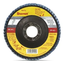 Disco Flap Starrett 4.1/2 115mm Gr120 Fds115-120fc Cor Amarelo Foto mini 1