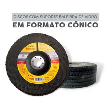 Disco Flap Starrett 7 180mm Gr120 Fds180-120fc Cor Amarelo Foto mini 3