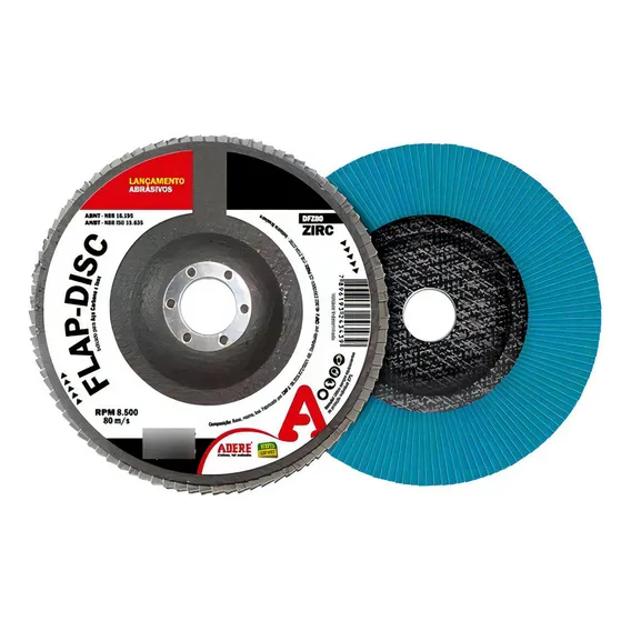 Disco Lixa Flap Zirconio 180mm Azul Adere Dfz80 Foto 1