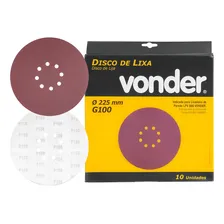 Disco Lixa Grão 100 Lixadeira Teto Lpv1000 C/ 10 Pçs Vonder Foto mini 2