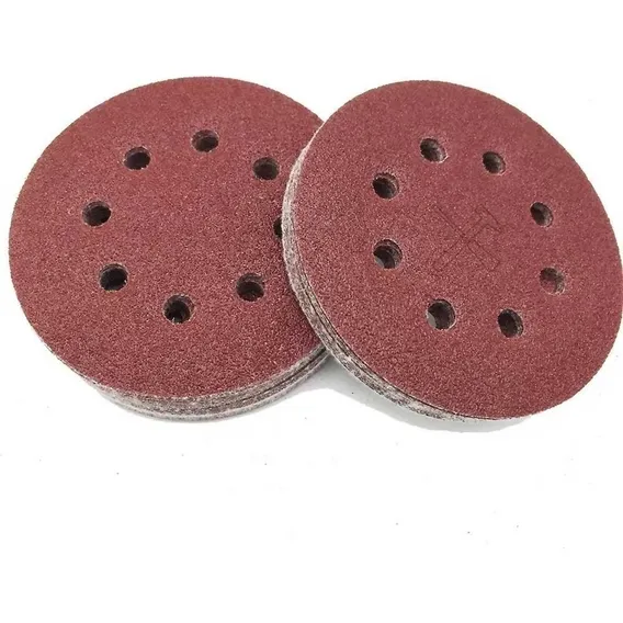 Disco Lixa Pluma Kit 10un 125mm 8 Furos Roto Orbital Grão180 Foto 1