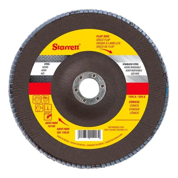 Disco Lixa Starrett Fibra 115mm - P 80 Flap Foto 1