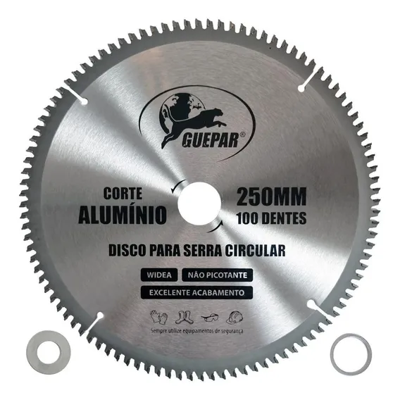 Disco Lâmina De Serra Circular 250mm Alumínio 100 Dentes Foto 1