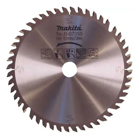 Disco Para Serra Circular 165mm 48 Dentes B-07353 Makita Foto 1