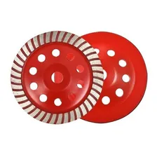 Disco Rebolo Desbaste Diamantado 7 180mm Para Concreto Lotus Cor Vermelho Foto mini 4