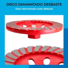 Disco Rebolo Diamantado Desbaste Concreto Granito 115mm Lotus Cor Vermelho Foto mini  3