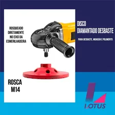 Disco Rebolo Diamantado Desbaste Concreto Granito 115mm Lotus Cor Vermelho Foto mini 4