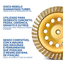 Disco Rebolo Diamantado Turbo 180mm M14 Ldi Ferramentas Foto mini 2