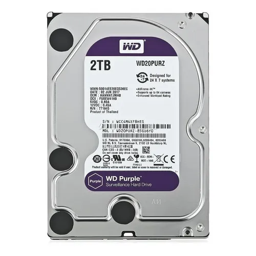 Disco RÃgido Hd 2tb Sata Western Digital Purple WD23PURZ Foto 1