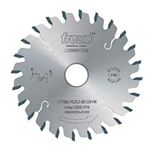 Disco Riscador 80mmx3,1x4,3x12d Furo 20mm Li25m31aa3 Freud Cor Prateado Foto 1