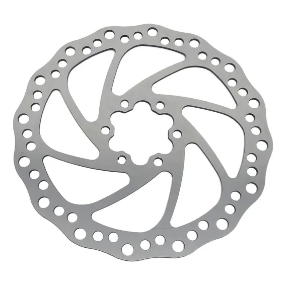 Disco Rotor 160mm 6 Parafusos High One Cromado 6 Furos Bike Foto 1