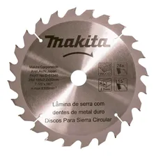 Disco Serra Circular 185mm 24 Dentes Makita Std D-51340 Cor Cinza Foto mini 1