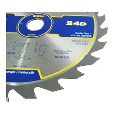 Disco Serra Circular 235mm 9 1/4 X 24 Dentes Iw14111 Irwin Foto mini 1