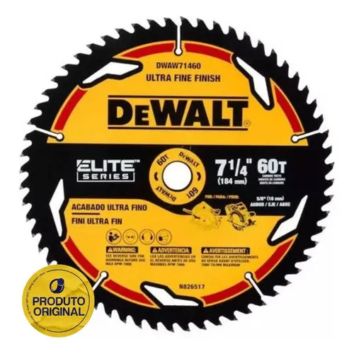Disco Serra Circular 60 Dentes 7 1/4 184mm Dwaw71460 Dewalt Foto 1