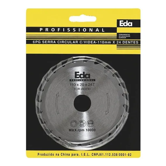 Disco Serra Circular Eda Ponta Videa 110mm 24d Para Makita Foto 1