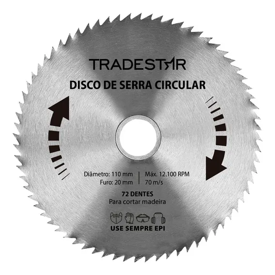 Disco Serra Circular Madeira 72 Dentes 110x20mm Makita Foto 1