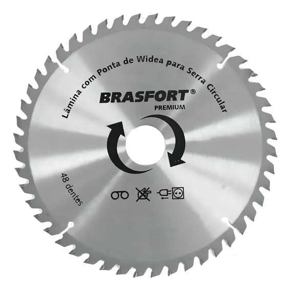 Disco Serra Circular Para Madeira 8 Pol 48 Dentes - Brasfort Foto 1