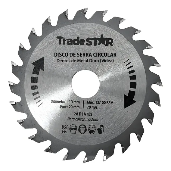 Disco Serra Circular Videa 110x20mm 24 Dentes Foto 1