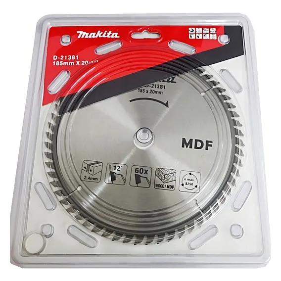 Disco Serra Circular Widea Tct 185x20mm Mdf D-21381 Makita Foto 1