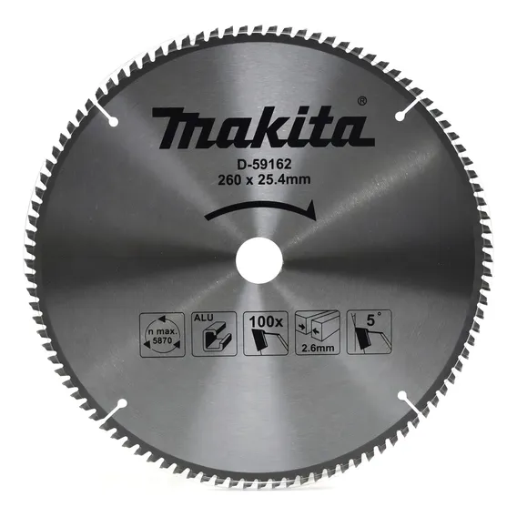 Disco Serra P/ AlumÃnio 260 Mm 100 Dentes D-59162 Makita Foto 1