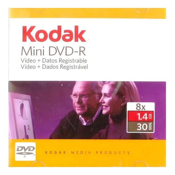Disco virgem Mini DVD-R Kodak de 8x Foto 1