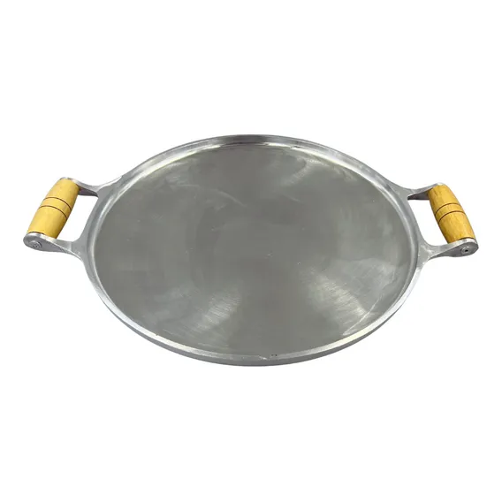 Disco/chapa De AlumĂnio 33 Cm - Com Alça De Madeira Foto 1