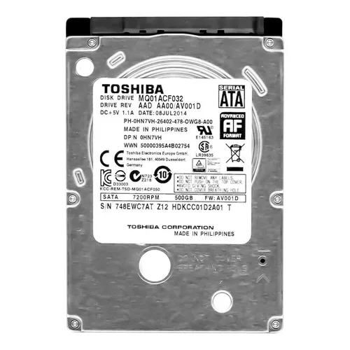 Discos Duro 500gb Hdd Toshiba Sata MQ01acf050 (caixa aberta) Foto 1