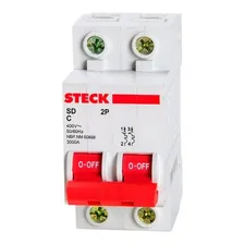 Disjuntor Bipolar 2 Polos 63A Din Curva C 3Ka Sdd62c63 Steck Foto mini  3