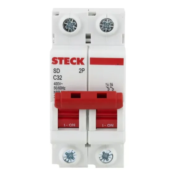 Disjuntor Bipolar 32a Curva C 3ka Sdd62c32 Steck Foto 1