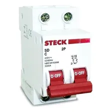 Disjuntor Bipolar 32a Curva C 3ka Sdd62c32 Steck Foto mini  2