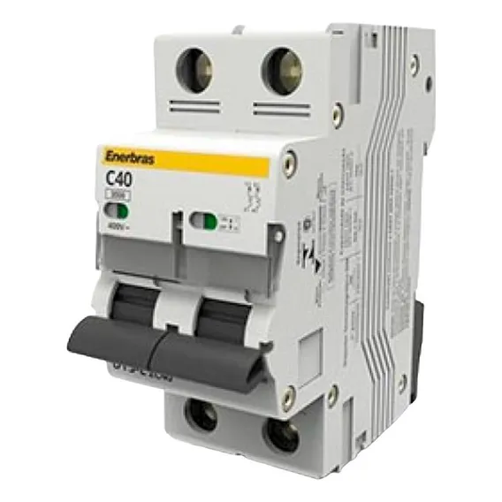 Disjuntor Bipolar Curva C 10a Din - Enerbras Foto 1