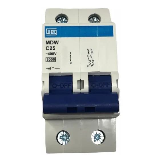 Disjuntor Bipolar Curva C 25a 3ka Foto 1