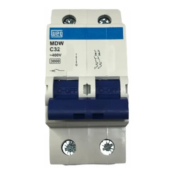 Disjuntor Bipolar Curva C 32a 3ka Foto 1