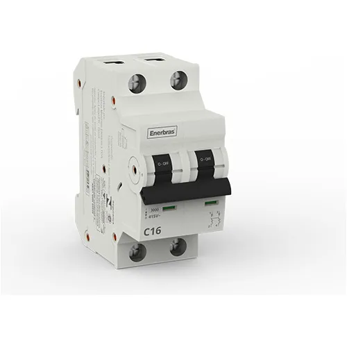 Disjuntor Bipolar Enerbras 16a - Curva C - 2p 3ka Din Foto 1