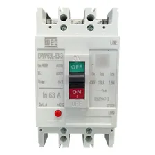 Disjuntor Caixa Moldada Dwp63 63a 3p Weg Foto mini 4