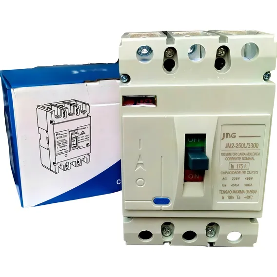 Disjuntor Caixa Moldada Tripolar 175a Jm2 250l Jng 45ka 220v Foto 1
