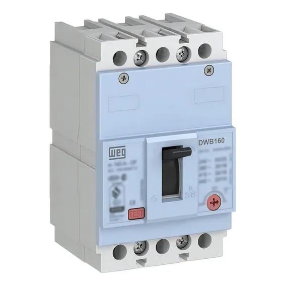 Disjuntor Caixa Moldada Weg 80a 25ka 380v - Dwb160b80-3dx Foto 1