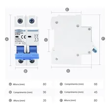 Disjuntor Dc Cc 20a 1000v Bipolar Painel Solar Fotovoltáico Foto mini 2