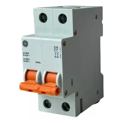 Disjuntor Din Bipolar Bifásico 63a Amperes Ge32slc63 Ge Foto 1